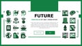 future techology digita modern landing header vector