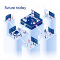 Future Today Banner. Multistory Exhibition Center