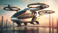 City Air Taxis and Autonomous Aerial Vehicles (AAVs) for Public Transportation in a Futuristic