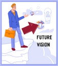 Future vision of opportunities, chances and achievement of goals. Royalty Free Stock Photo