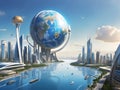 future world view, dubai city, future prediction city