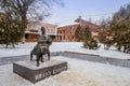 Monument to I. Bunin, Yelets town, Lipetsk region, Russia Royalty Free Stock Photo