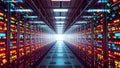 FutureForward Cloud Computing A Stunning 3D Visualization of a Futuristic Server Farm and Data Center