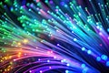 FutureForward Fiber Optic Network Abstract Visualization of HighSpeed Data Transmission and Global Connectivity