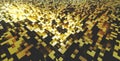 Futureistic Gold squares tiles