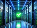 FutureProof Data Center Infrastructure Illuminated Servers Validated Success and Proven Efficiency Royalty Free Stock Photo