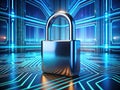FutureProof Digital Lock A Sleek 3D Model Ensuring Unwavering Cyber Security and Data Protection
