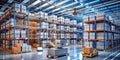 FutureProof Inventory Management Automated Warehouse with ASRS and Digital Interface A 3D Visualization of Efficient Royalty Free Stock Photo