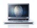 FutureProof Your Data A Secure Laptop with Fingerprint Authentication Double Exposure Image Highlighting Enhanced