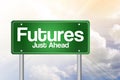 Futures Green Road Sign Royalty Free Stock Photo