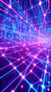 FutureTech: Ultra-Realistic 8K Rendering of Futuristic Digital Network Grid