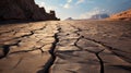 Futurist Claims: Cracked Desertscape View In United Kingdom Royalty Free Stock Photo