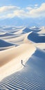 Futurist Dynamism: Sand Dunes And Rice Paddy In Northern China