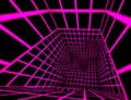 Futuristic 3d render tiled labyrinth interior