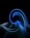 Futuristic abstract background with colors. Swirl effect with colored laser beams.