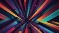 A futuristic abstract background with complex AI-generated geometric patterns in a vibrant color scheme