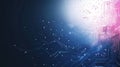 Futuristic Abstract Background with Data Transmission Pathway and Circuit Design Visual Elements Royalty Free Stock Photo
