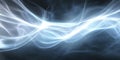 A futuristic abstract background featuring softly pulsating waves of iridescent light, forming a