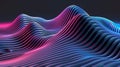 Futuristic abstract background with glowing neon waves and dynamic bokeh light effects