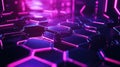 Abstract hexagonal grid forming glowing futuristic background Royalty Free Stock Photo