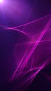 Futuristic abstract background with purple and pink glowing light ribbons intersecting over a dark surface, evoking Royalty Free Stock Photo