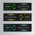 Futuristic abstract banner template for company corporate techno business template Royalty Free Stock Photo