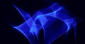 Futuristic abstract blue glowing glowing magical energy waves on a black background. Abstract background Royalty Free Stock Photo