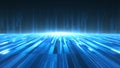 Futuristic Abstract Blue Tech Digital Floor And Wall Background With Lights Optical Lens Flare