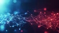 Futuristic Abstract Connection with Interlinked Nodes in a High-Tech Network Design for Innovation Royalty Free Stock Photo