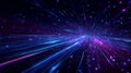 Abstract Speed Light Tunnel with Neon Lines and Futuristic Motion Background Royalty Free Stock Photo