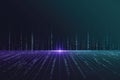 Futuristic Abstract Data Visualization Glowing Light Dark Gradient Background - High-Tech Digital Royalty Free Stock Photo