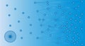Abstract Network Design with Gradient Blue Background Royalty Free Stock Photo