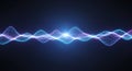 Futuristic abstract digital waveform for modern technology and dynamic data visualization projects. Royalty Free Stock Photo