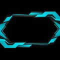 A futuristic, abstract frame design featuring angular, interconnected shapes in shades Royalty Free Stock Photo