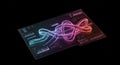 Futuristic Abstract HUD Interface Element with Data Visualization and Glowing Effects, Generate AI Royalty Free Stock Photo