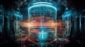 Futuristic abstract image of thermonuclear reactor