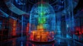 Futuristic abstract image of thermonuclear reactor