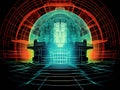 Futuristic abstract image of thermonuclear reactor