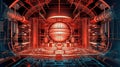 Futuristic abstract image of thermonuclear reactor