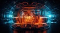 Futuristic abstract image of thermonuclear reactor