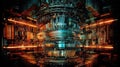 Futuristic abstract image of thermonuclear reactor