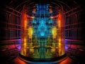 Futuristic abstract image of thermonuclear reactor