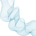 Futuristic abstract metal blue gradient wave line vector on Memphis white background, blued steel digital dynamic elegant wavy