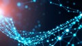 Futuristic Abstract Network of Light Points Royalty Free Stock Photo