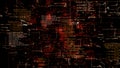 Futuristic abstract programming red code seamless flythrough