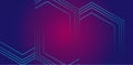 Abstract purple and blue background with intersecting hexagonal neon lines creating a futuristic geometric pattern Royalty Free Stock Photo