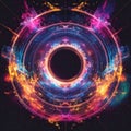 Futuristic Abstract Quantum Energy Ring Royalty Free Stock Photo