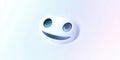 Futuristic abstract robot face with smiling expression for technology design