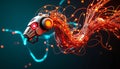 Futuristic abstract robot, intricate tech design, innovation, Stock Photo, Generative AI