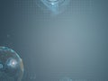 Futuristic abstract technical digital gray blue background Royalty Free Stock Photo